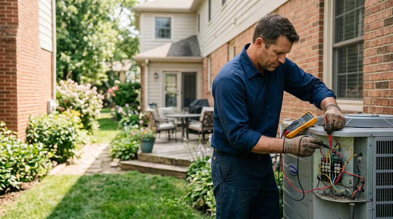 HVAC technician working near Dansville, NY